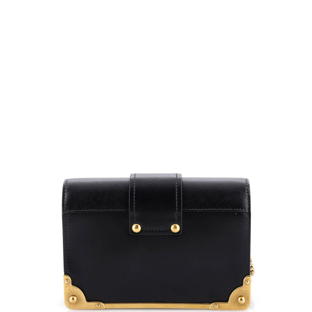 Prada Small Cahier Crossbody Bag Embellished Leather - Picture 3 of 7